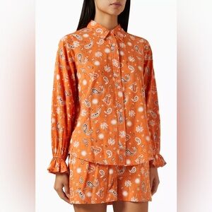 NWT NEVER FULLY DRESSED Leopard Geanie Shirt in Cotton - 10